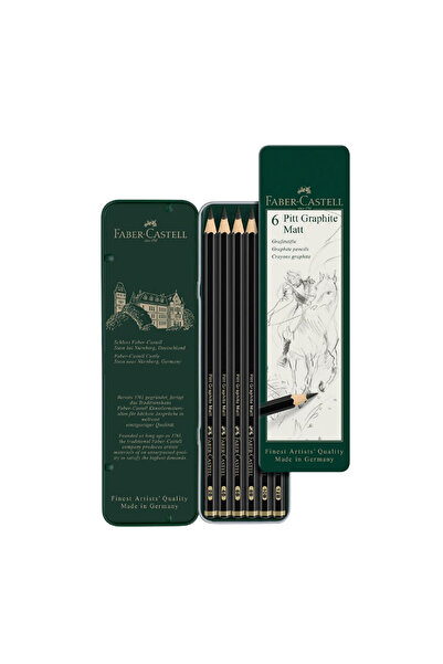 Faber Castell Комплект 6 броя матови графитни моливи PITT FABER-CASTELL