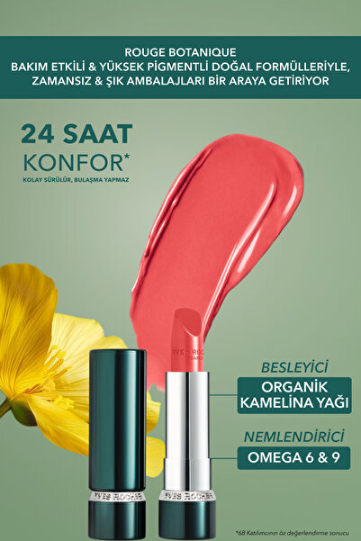 Yves Rocher Rouge Botanique Ultra Renkli Nemlendirici Saten Ruj - 200. Pembe Mercan -Vegan-3.5g