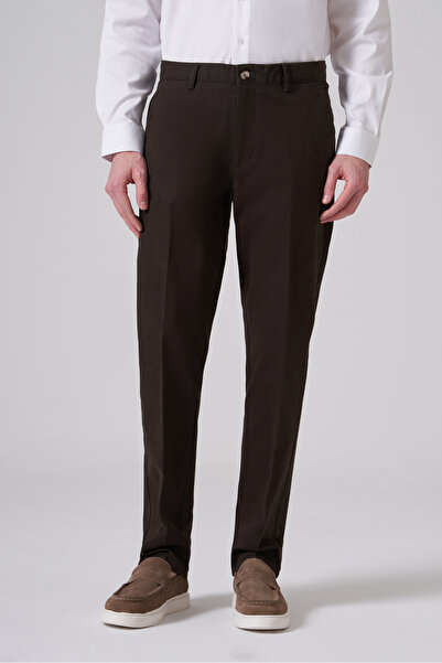 Morven Men's Khaki Cotton Trend Dynamic Fit Chino Pants