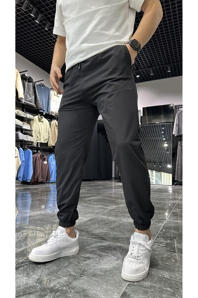 Mikro Paça Lastikli Jogger Siyah