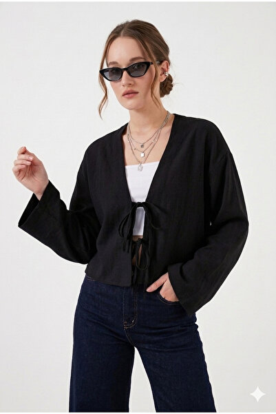 CNG MODA Μοντέρνο πουκάμισο κιμονό με δέσιμο μπροστά και 2 κορδόνια