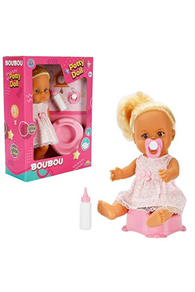 Boubou Altını Islatan Bebek Seti 30 cm - Pembe Elbiseli