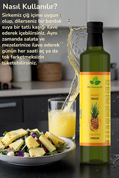 DRNATURAL Ananas Sirkesi Doğal Fermantasyon Detox Sirke 250 Ml