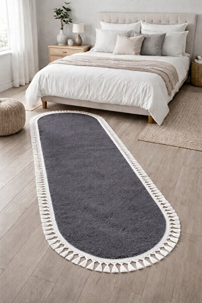 SANRUGS Home & Living Akrilik Püsküllü Oval Kesim Post Peluş Yumuşak Tavşan T...