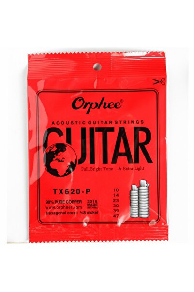 Orphee Σετ ακουστικής κιθάρας 6 χορδών, χάλκινο