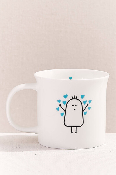 Paşabahçe White Porcelain Mug That Loves Her Dad