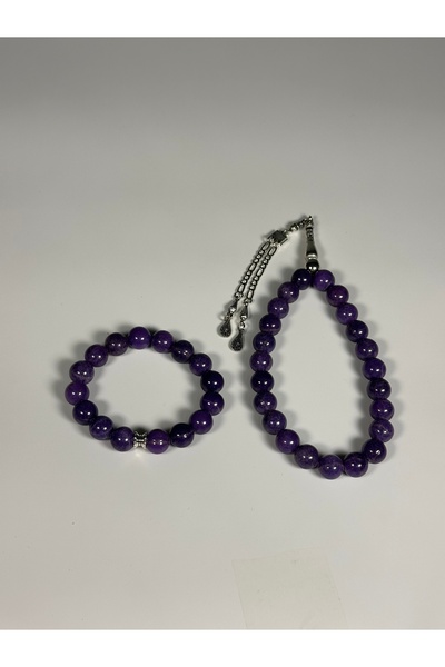 Zey-Al Σετ Ροζάριο και Βραχιόλι από Φυσική Πέτρα |   Σετ δώρου