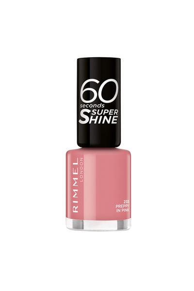 RIMMEL LONDON طلاء أظافر سوبر شاين في 60 ثانية، 235 بيبي إن بينك