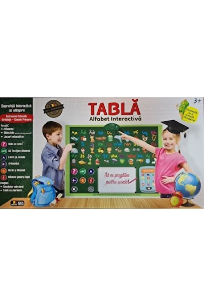 İDEA Tablă interactivă cu sunete, alfabet, calculator și markere, 60x70