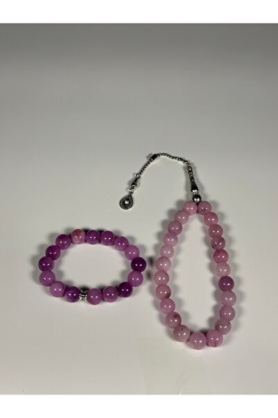 Zey-Al Σετ Ροζάριο και Βραχιόλι από Φυσική Πέτρα |   Σετ δώρου