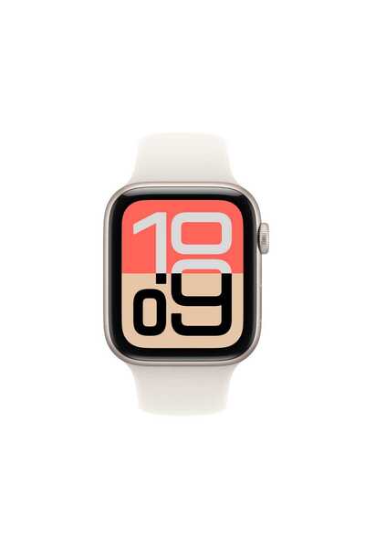 Apple Watch SE 3 GPS Smartwatch, 44 mm Starlight Aluminium Case with Starligh...