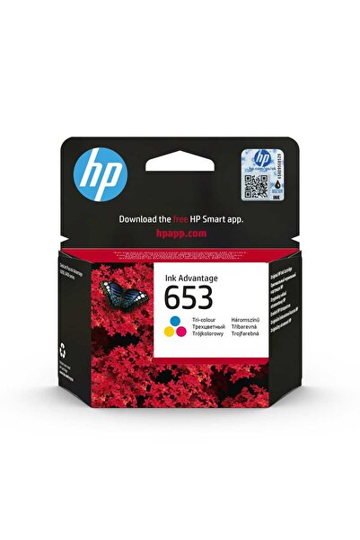 HP خرطوشة حبر أصلية 653، ثلاثية الألوان