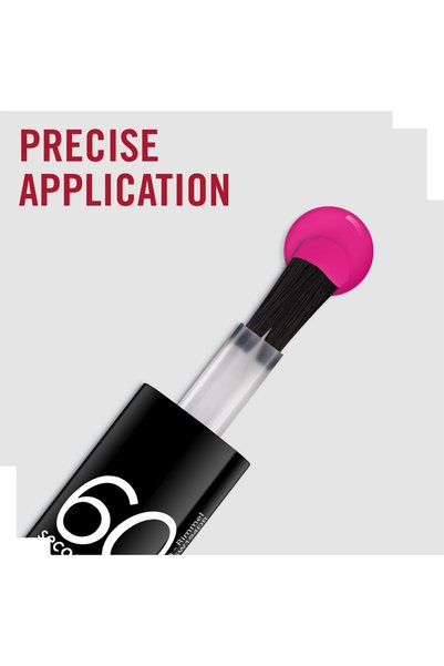 RIMMEL LONDON 60 Seconds Super Shine Nail Polish, 323 Fun time Fuchsia, 8 ml