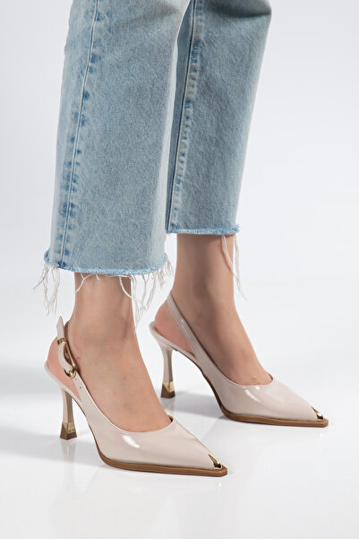 Entella Store Γυναικεία παπούτσια Grazia σε μπεζ χρώμα με λεπτομέρεια στη μύτ...