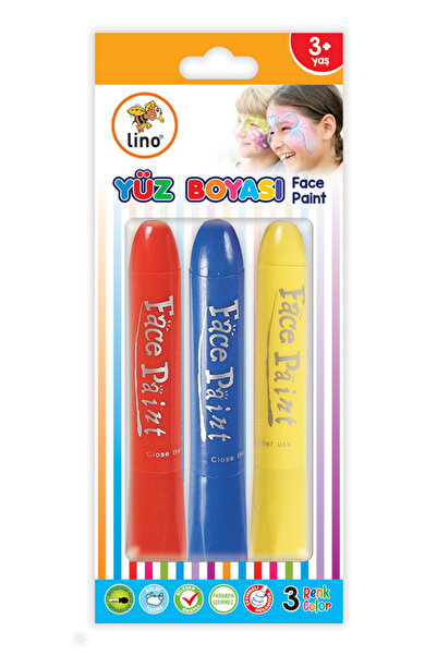 Lino Yüz Boyası 3 Renk 3'lü (Yıkanabilir)