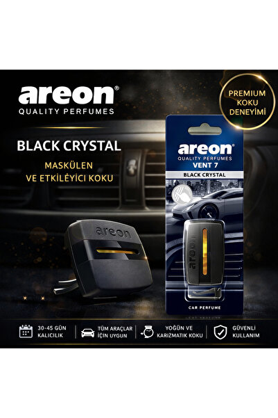 RAYMOOR Areon Vent 7 Black Crystal Araç Kokusu | Klima Izgarasına Takılan Uzu...