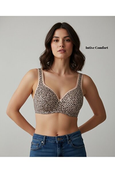 İntive Lingerie Σουτιέν Intive Comfort από βαμβάκι με σχέδιο λεοπάρ/λουλουδάτ...