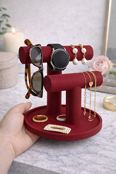 3D Stylish Mini Jewelry Stand, Bracelet Necklace Ring Watch Organizer, Access...