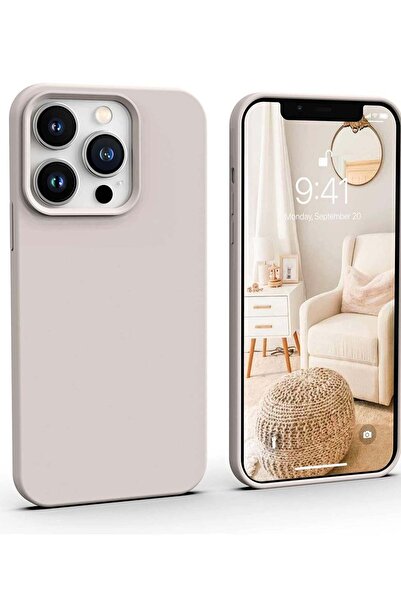 Shopi غطاء حماية لهاتف آيفون 13 برو ماكس بتصميم حجري، غطاء سيليكون سائل ناعم ...