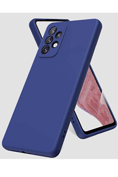 Shopi Galaxy A13 4G Liquid Silicone Case – Blue, Soft Gel Rubber with Thick S...