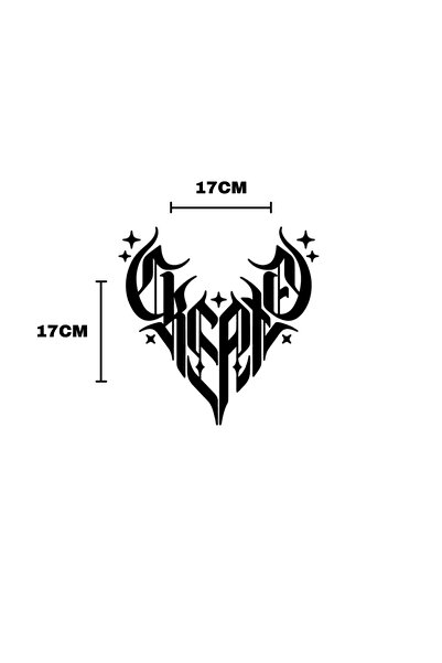 Genel Markalar Create Kask Sticker – Motor Kaskı İçin Premium Yazı Kaligrafik Sticker