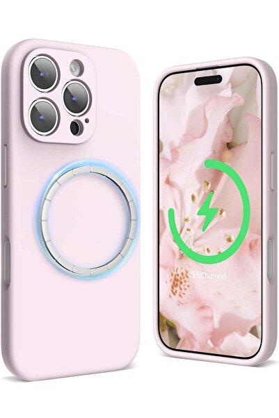 Shopi غطاء سيليكون مغناطيسي لآيفون 16 برو ماكس - متوافق مع MagSafe، تصميم مقا...