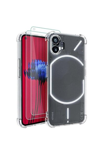 Shopi حافظة هاتف Nothing Phone 1 شفافة مع 2 قطعة من واقي الشاشة، زوايا معززة،...