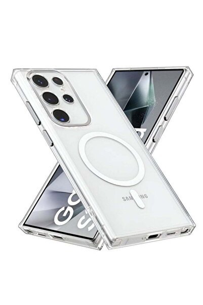 Shopi Samsung Galaxy S24 Ultra 5G 2024 Magnetic Case, Slim Transparent Flexib...