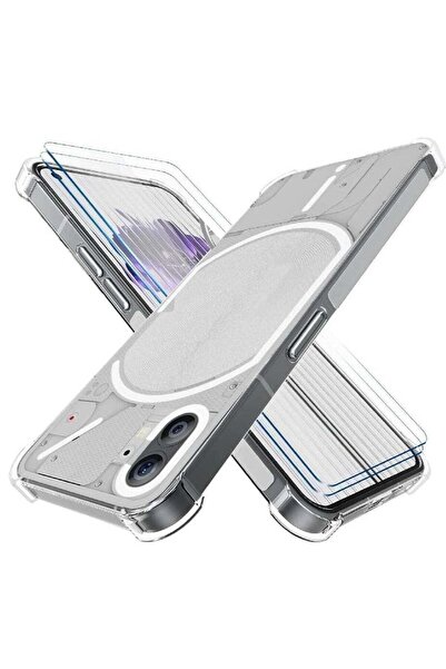 Shopi غطاء هاتف Nothing Phone 1 مع حزمة من 2 واقي شاشة من الزجاج المقوى، غطاء...