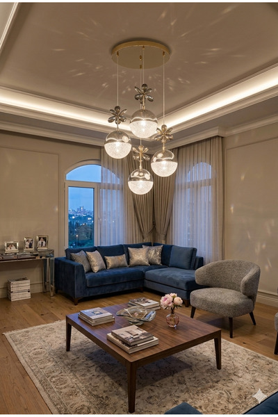 Baviyer Aydınlatma Disa 4lü Krom 3 Renk Led avize