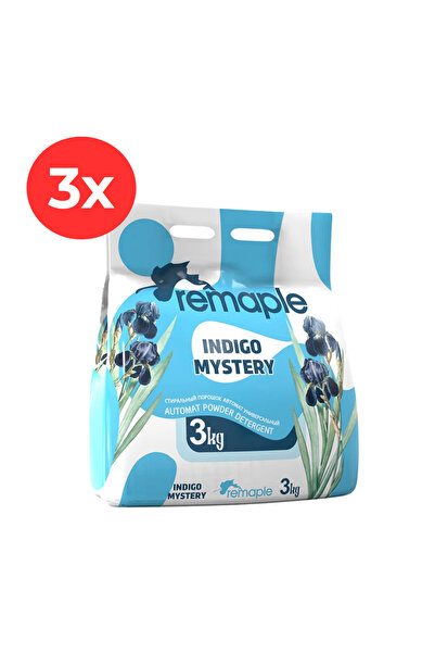 REMAPLE 3 x Detergent Pudra Automat Indigo Mystery 3kg