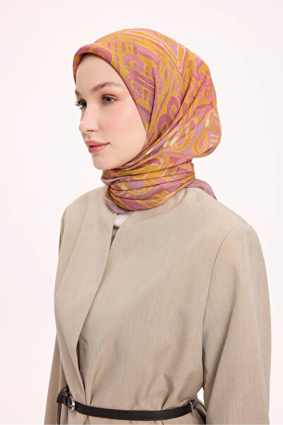 Silk Home Φουλάρι από βισκόζη βελόρα με αρχαία μοτίβα Four Seasons 6420-18