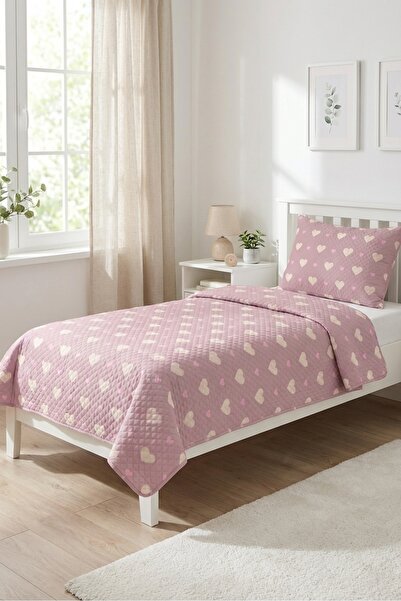 Evmila Ρομαντικό χαριτωμένο σετ νεανικού πικέ με σχέδιο καρδιάς - Μοντέρνο κα...