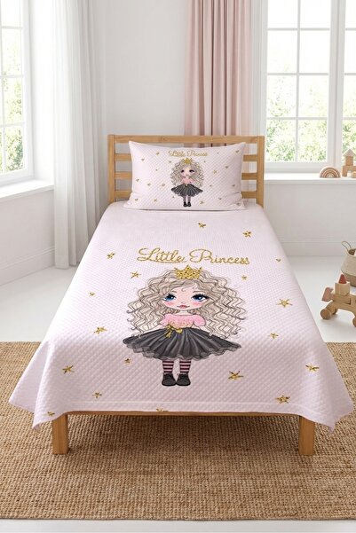 Evmila Παιδικό σετ πικέ με φιγούρα κοριτσιού με στέμμα πριγκίπισσας-Μοντέρνο ...