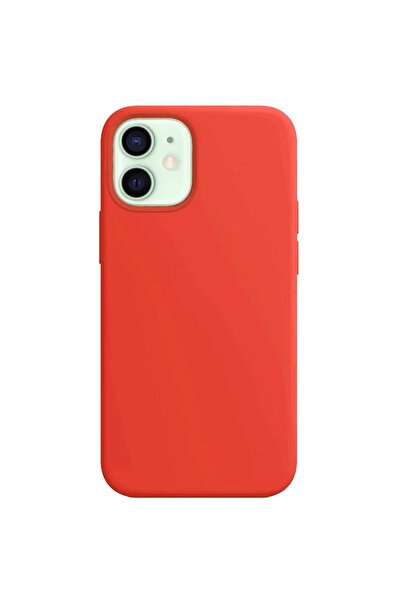 SILKASE Калъф за iPhone 12 Mini, SILKASE, червен цвят, силиконов