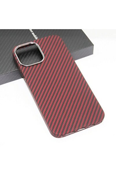 SILKASE Husa fibra de carbon pentru Apple iPhone 13 Pro, aramid kevlar, metal...