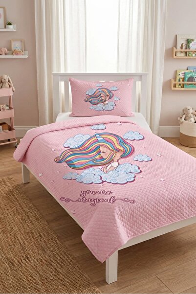 Evmila Σετ Παιδικού Κρεβατιού Unicorn Cloud Rainbow Pattern - Παραμυθένιο Σκα...