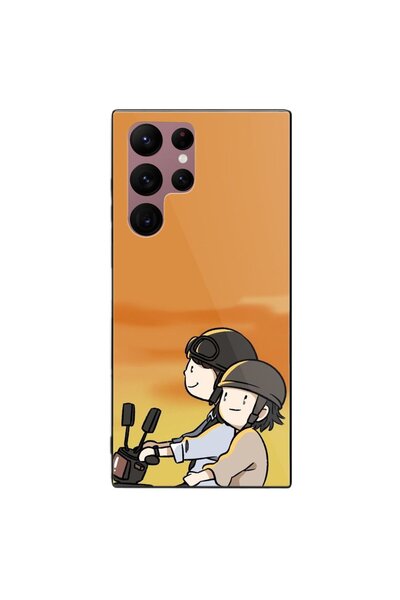 SILKASE Θήκη για Samsung Galaxy S22 Ultra, από καουτσούκ/αλουμίνιο, μαύρο χρώ...