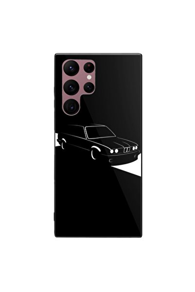 SILKASE Θήκη για Samsung Galaxy S22 Ultra, από καουτσούκ/αλουμίνιο, μαύρο χρώ...