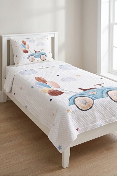 Evmila Παιδικό σετ κρεβατιού με αυτοκίνητα, μπαλόνια και σύννεφα - Sky Advent...