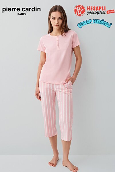 Pierre Cardin Γυναικείο Σετ Πιτζάμες Μεγάλου Μεγέθους από Βαμβακερό Μοντάλ Άν...