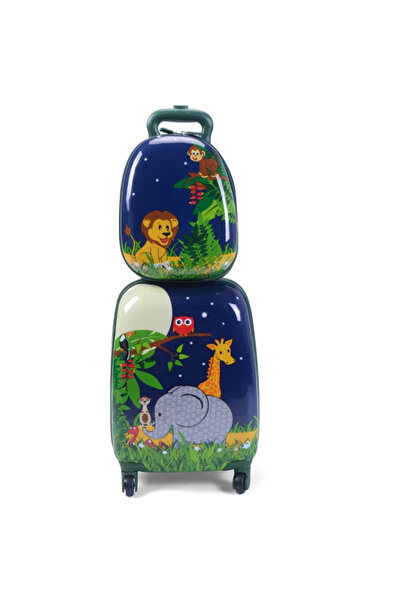 COSTWAY Set valiză și rucsac pentru copii cu design drăguț