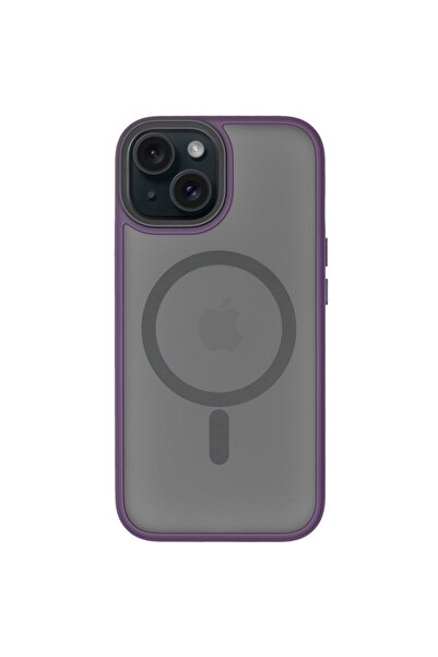SILKASE Хибридна MagSafe калъфка, за Apple iPhone 15, със защитен пръстен за ...