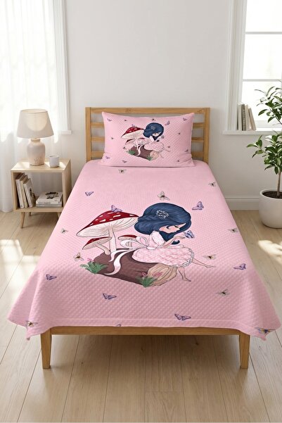 Evmila Butterfly Fairy Tale Pink Baby Pique Set-Düşsel Orman Bohemian Powder ...