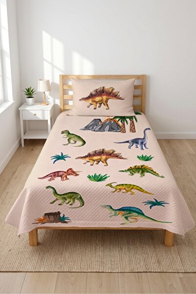 Evmila Χαριτωμένο παιδικό σετ πικέ με φιγούρες δεινοσαύρων - Αντίκα Σκανδιναβ...