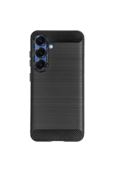 SILKASE Husa silicon carbon pentru Samsung S25/S24, culoare negru