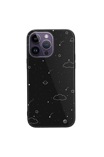 SILKASE Θήκη για Apple iPhone 14 Pro, από καουτσούκ/αλουμίνιο, μαύρο χρώμα, σ...