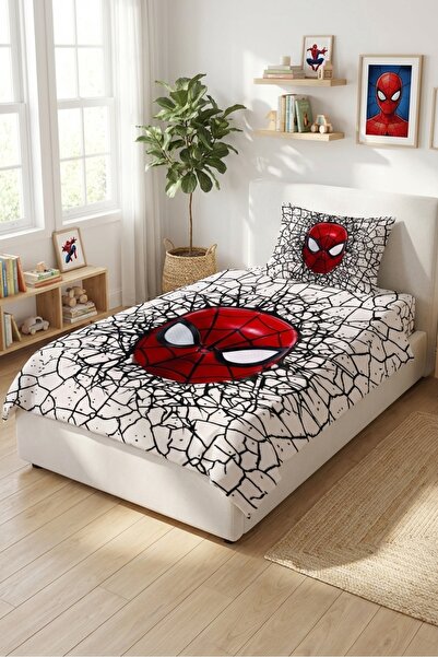 Evmila Σετ Πικέ με Μονόχρωμο Σχέδιο Υπερήρωων - Μοντέρνο Κόκκινο Καπιτονέ Κάλ...