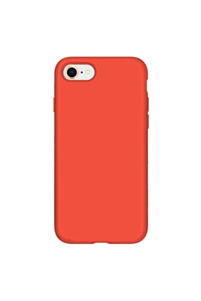 SILKASE Калъф за Apple iPhone SE 2 2020, SILKASE, червен цвят, течен силикон