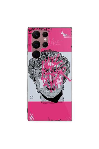 SILKASE Θήκη για Samsung Galaxy S22 Ultra, από καουτσούκ/αλουμίνιο, μαύρο χρώ...